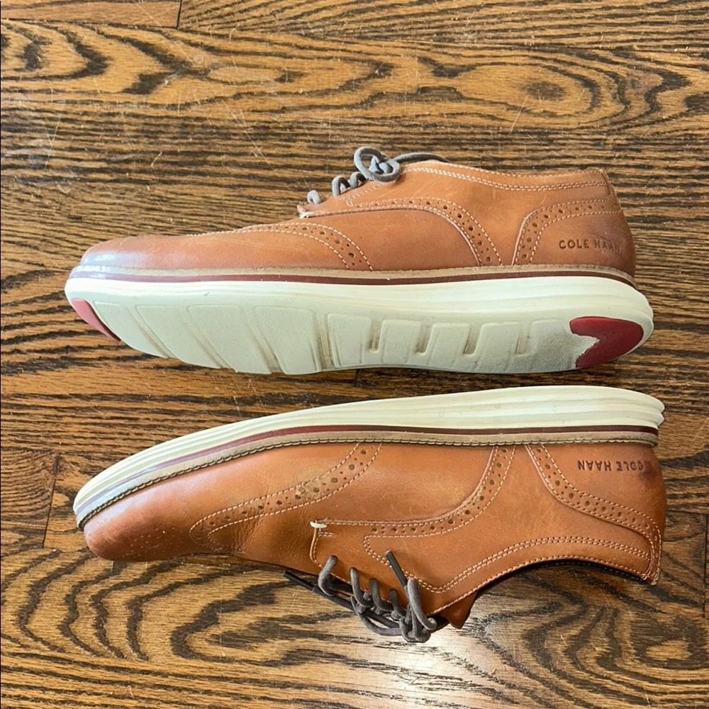 Cole Haan Men's Tan Leather Wingtip Oxfords